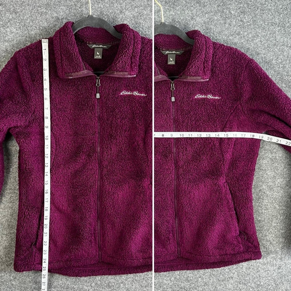 Eddie Bauer‎ Womens Fleece Jacket Medium Purple - Picture 7 of 8